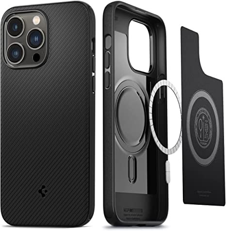 Spigen Mag Armor Case [Magsafe Compatible] Designed for iPhone 14 Pro Max Case (2022) - Matte Black