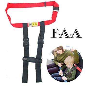 Child Airplane Safety Travel Harness ~ Clip Strap Safety Airplane Child Restraint System for Baby,Toddlers & Kids ~ Airplane Travel Accessories for Aviation Travel Use (Basic Style)