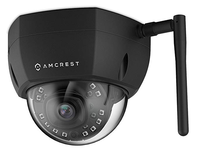 Amcrest 4MP UltraHD Outdoor WiFi IP Security Camera, 4-Megapixel (2688 x 1520), IK10 Vandal-Proof Dome Wireless Camera, IP67 Weatherproof, 118º FOV, MicroSD Storage, Mobile Viewing, IP4M-1028 (Black)