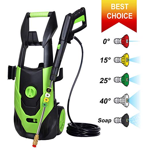Eletron 3500 PSI 1.80 GPM Electric Pressure Washer, Electric Power Washer, 5 Quick-Connect Spray Tips, Power Wash Machine