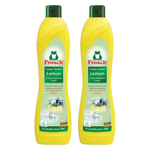 Frosch Natural Lemon Scouring Cream Cleaner, 500 ml (Pack of 2)