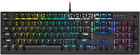 Corsair K60 RGB Pro Low Profile Mechanical Gaming Keyboard - Cherry MX Low Profile Speed Mechanical Keyswitches – Slim and Streamlined Durable Aluminum Frame - Customizable Per-Key RGB Backlighting