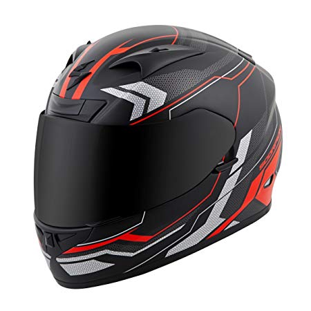 ScorpionExo EXO-R710 Unisex-Adult Full-Face-Style Transect Helmet (Red, Large)