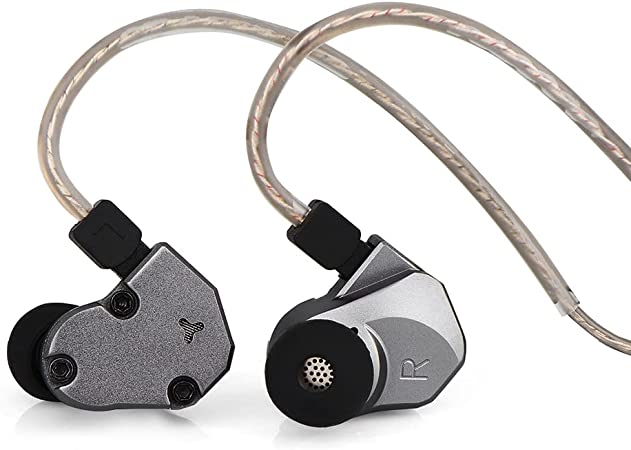 Linsoul TINHIFI C2 Mech Warrior 10mm PU LCP Composite Diaphragm Dynamic Driver in-Ear Monitors with Detachable 2pin Cable, CNC Aluminum Cavity for Musician Audiophile