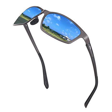 Unisex Retro Driving Polarized Sports Sunglasses Al-Mg Metal Frame UV Protection