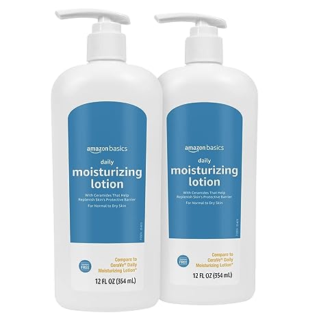 Amazon Basics Daily Moisturizing Lotion, 12 Fluid Ounces, 2-Pack