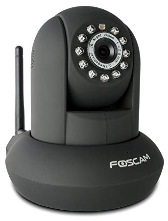 Foscam FI8910W Pan and Tilt IPNetwork Camera with Two-Way Audio and Night Vision Black