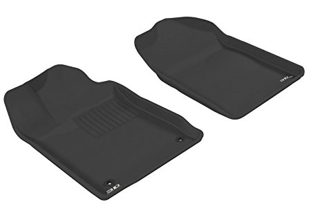 3D MAXpider Front Row Custom Fit All-Weather Floor Mat for Select Toyota Avalon Models - Kagu Rubber (Black)