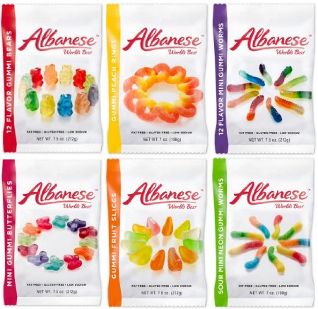 Albanese World's Best Gummi Candy Assorted - 6 Packs