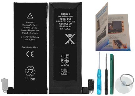 Cell Lithium Ion 37v 1430mah Li-ion Battery Replacement Pack for Apple Iphone 4s 4gs  Tool  Printed Guide Book  Free Wf Pen