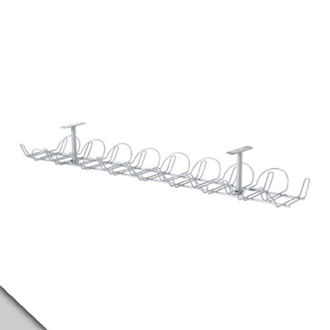 IKEA - SIGNUM Cable management, horizontal, silver color (FBA)