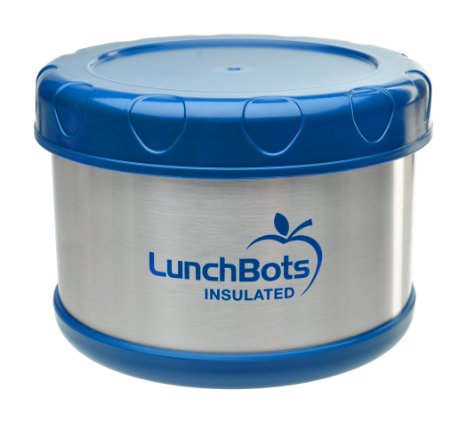 LunchBots Thermal 16-ounce Stainless Steel Insulated Food Container Dark Blue