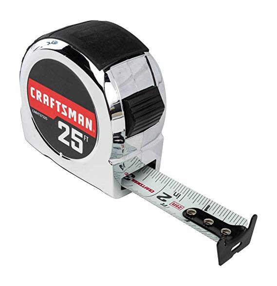 CRAFTSMAN Tape Measure, Chrome Classic, 25-Foot (CMHT37325S)