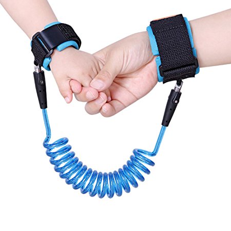 Anti Lost Wrist Link Safety,Xjoyous - New Version Child Safety Rope， Toddler Anti Lost Wrist Link/Strap/ Leash For Boys and Girls Safety (blue)