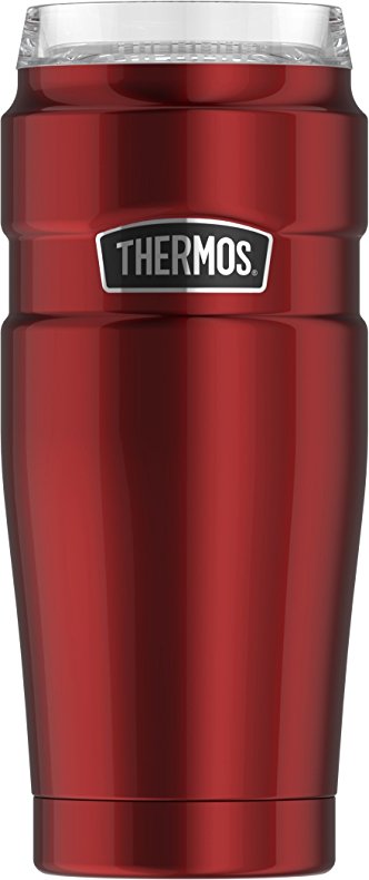 Thermos Stainless King 20 oz Travel Tumbler with 360 Degree Drink Lid, Cranberry