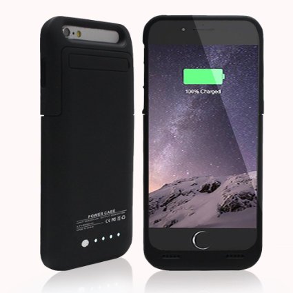 BSWHW Slim Rechargeable Power Bank 3500mAh External Battery Charger Powered Backup Pack for iphone 6 4.7inch Power Case (Black)