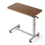 Eva Medical Adjustable Overbed Table with wheels Hospital and Home Use
