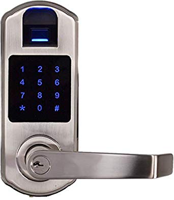 SCYAN X9 Fingerprint Touchscreen Door Lock, Non-Handed, Satin Nickel
