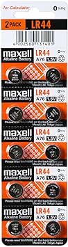 Maxell LR44 (A76) Battery 10 Pack