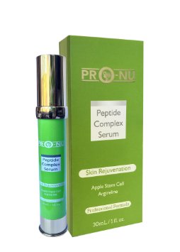 Peptide Complex Serum - Copper Peptide, Swiss Apple Stem and Argirline - Rejuvenate By Encouraging Cell Turnover and Revealing Youthful Looking Skin a Must for Mature & Aging Skin Perfection