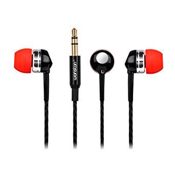 Zoukfox W300 High Quality Headphones,gold-plated 3.5 Mm Wired Earphone Original Headphone Sports Earplug for Iphone, Ipad, Samsung, Android Cellphone, Tablet Pc, Mp3 (W300 Black)