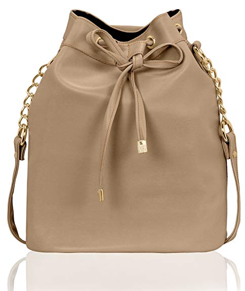Kleio Stylish Solid Color Bucket Sling Bag for Women /Girls