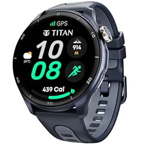 Titan Celestor Smartwatch with 1.43” AMOLED Display & AOD|60Hz Fluid Display|Advanced GPS with Altimeter, Barometer & Compass|Piezoelectric Crown|BT Calling|NitroFast Charge|Upto 7 Day Battery|3ATM