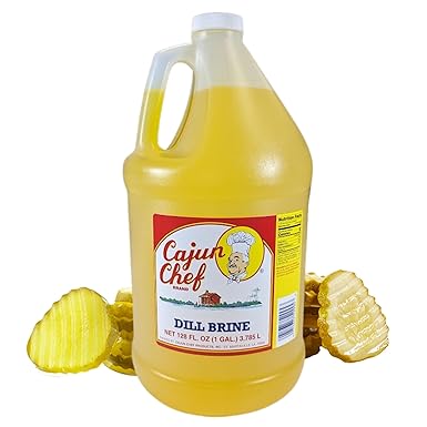 Cajun Chef Dill Brine - Pickle Juice 1 Gallon - Perfect for Brining, Relieves Muscle Cramps, Bloody Mary's, Hydration, Recovery and More (1 Gallon (Pack of 1))