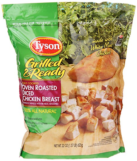 Tyson, Grill & Ready Oven Roasted Diced Chicken Breast, 22 oz (Frozen)