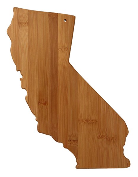 Totally Bamboo State Cutting & Serving Board – “CALIFORNIA”, 100% Organic Bamboo Cutting Board, Extremely Strong and Durable Perfect for Cooking, Entertaining, Decor and Gift Set. Designed in USA