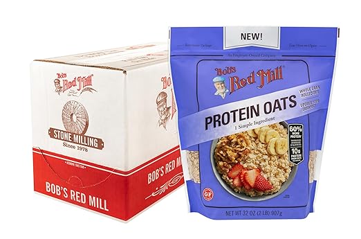 Bob's Red Mill Gluten Free High Protein Rolled Oats, 32 Ounce (Pack of 4)