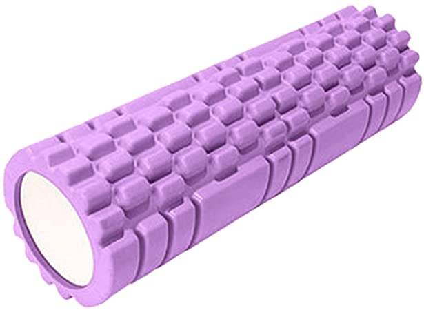 Foam Roller Massage Muscle Relaxer, Yoga Column Foam Trigger Point Foam Roller for Back Pain Relief, Physical Therapy, Muscle Relaxer, Back Spine Stretching, Leg Muscle Rollers (Purple, 11.8x3.9in)
