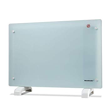 Homeleader Glass Panel Heater, Waterproof Room Space Heater with Free-standing & Wall-mounted Design,1500 Watt Electric Heater, GHB-15A