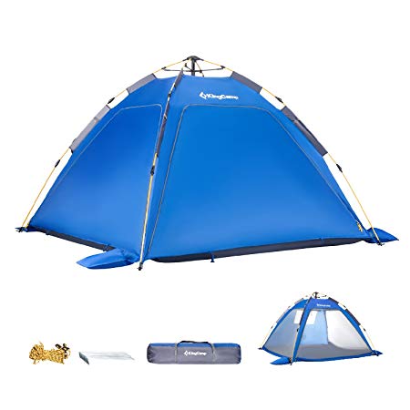 KingCamp Quick up 2-3 Person Camping Mesh Beach Tent, Sun Shelter UPF 50 , Mosquito Net Screen Room Tents