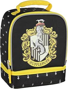 Harry Potter Hufflepuff Crest Dual Compartment Lunch Bag Tote