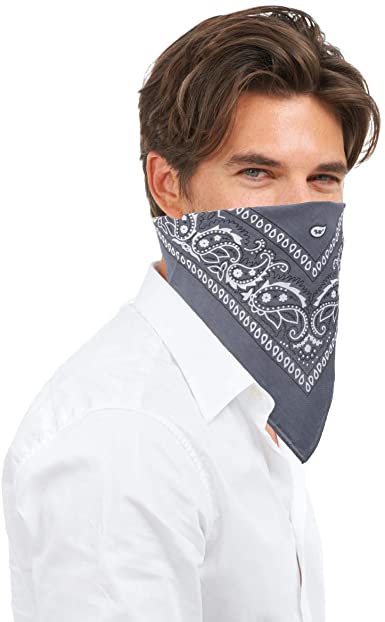 Bandana, Unisex Face Scarf Masks, Handkerchief, Headwear Wrap Hair Wear 3 Pack