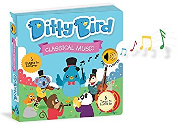 OUR BEST INTERACTIVE CLASSICAL MUSIC BOOK for BABIES. Board Book Music Player with Melodies Mozart. Educational Musical Toys for Baby, Toddler, 1 Year Old with Electronic Button. Baby Shower Gift