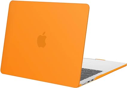 MOSISO Compatible with MacBook Air 13.6 inch Case 2023 2022 Release A2681 M2 Chip with Liquid Retina Display & Touch ID, Protective Plastic Hard Shell Case Cover, Orange