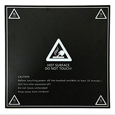 HICTOP 3D Printing Build Surface Tape for Heated Bed, 8.4" x 8.4" Square,Black (Pack of 3)
