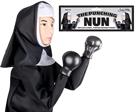Accoutrements The Punching Nun Puppet ,13 inches ,Multi-colored