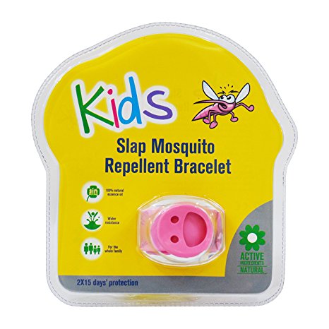 Mosquito Repellent Bracelet For Babies, Kids and Adults - Natural Ingredients, No Harsh Smells, Deet Free (1, Pink)