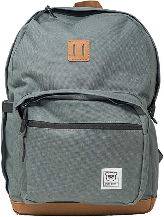 Brady Goods by Islanders MVB The Most Valuable Leather Accent 15" Laptop Backpack 25L Water Bottle Pocket