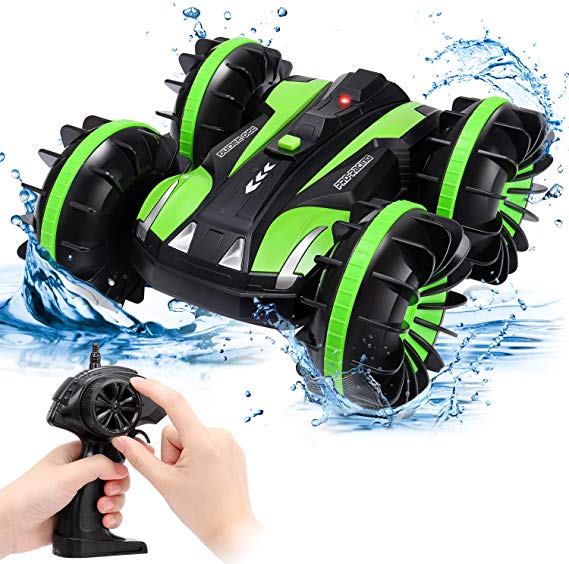 SGILE RC Stunt Car Toy, Remote Control Car with 2 Sided 360 Rotation for Boy Kids Girl, Black