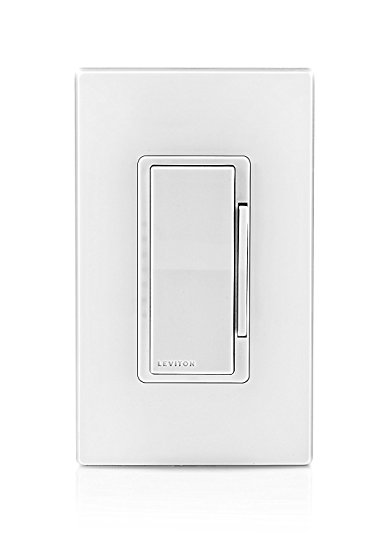 Leviton DZ6HD-1BZ Decora Smart 600W Dimmer with Z-Wave Plus Technology, White/Light Almond