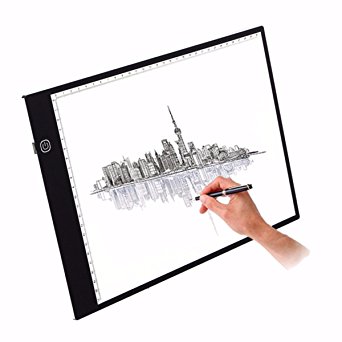 LED Copy Board, M.Way A2/A3/A4 Super Thin LED Drawing Copy Tracing Light Box Track Light with Brightness Adjustable Tattoo Sketch Architecture Calligraphy Crafts For Artists,Drawing, Sketching A3