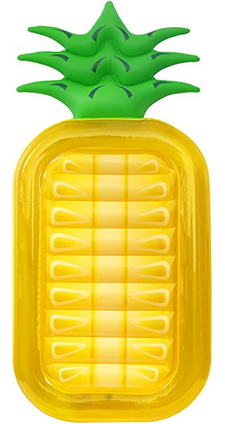 Greenco Giant Inflatable Pineapple Pool Lounger Float Over 6 Feet Long