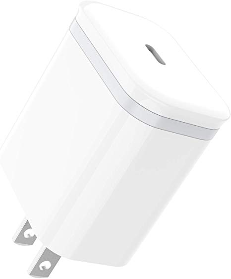 USB C Charger, LUOATIP PD 3.0 18W Type C Wall Plug Cube Power Delivery Block Adapter for iPhone 11 Pro Max Xs Max XR X 8 Plus, iPad Pro, AirPods Pro, Google Pixel 3/2/XL, Samsung, LG ThinQ G8 G7