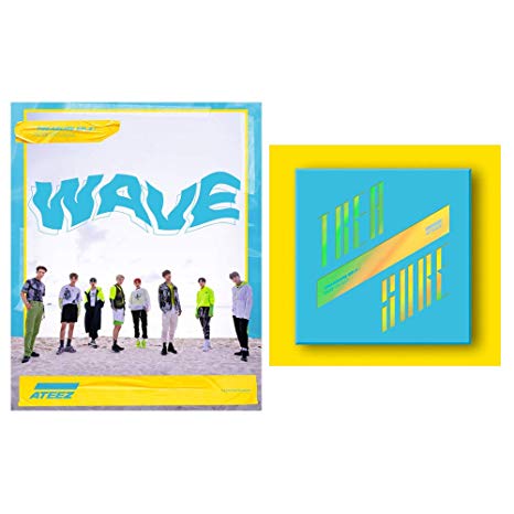 ATEEZ Treasure EP.3 PreOrder [Wave Version] ONE to All 3rd Mini Album CD Poster Photobook 3Photocards 8Postcards Sticker Gift(Extra 10 Photocards Set)