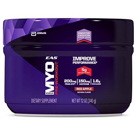 EAS Myoplex Pre-Workout Powder, Red Apple, 12 Ounce