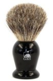 Pure Badger Black Shaving Brush with Free Stand From GBS